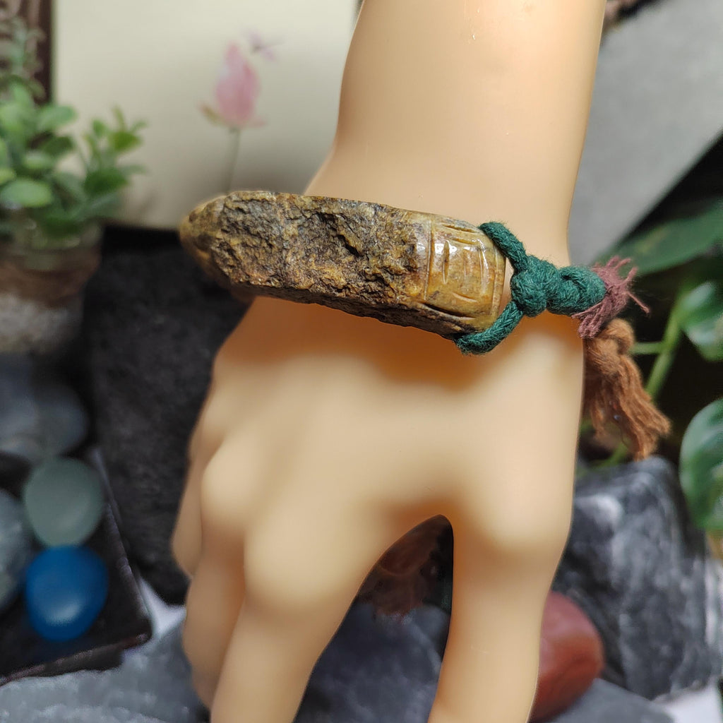 Certified Natural Hemo Jade Handcrafted RuYi Hui‑Pattern Adjustable Bracelet | SL603 SL Precious