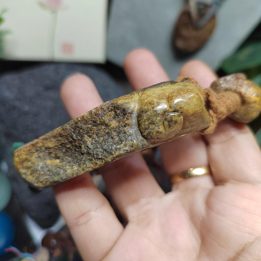 Certified Natural Hemo Jade Handcrafted RuYi Hui‑Pattern Adjustable Bracelet | SL603 SL Precious