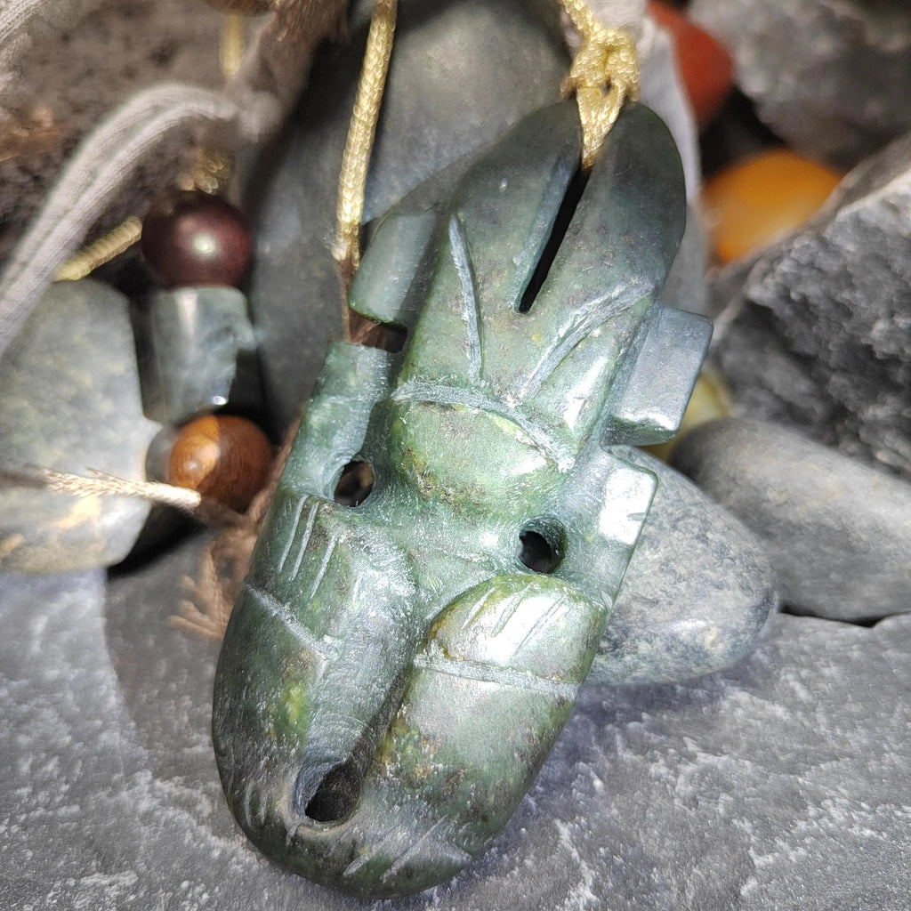Certified Natural Nephrite Jade Hongshan Culture “Sun Man” Pendant Necklace | SL604 SL Precious