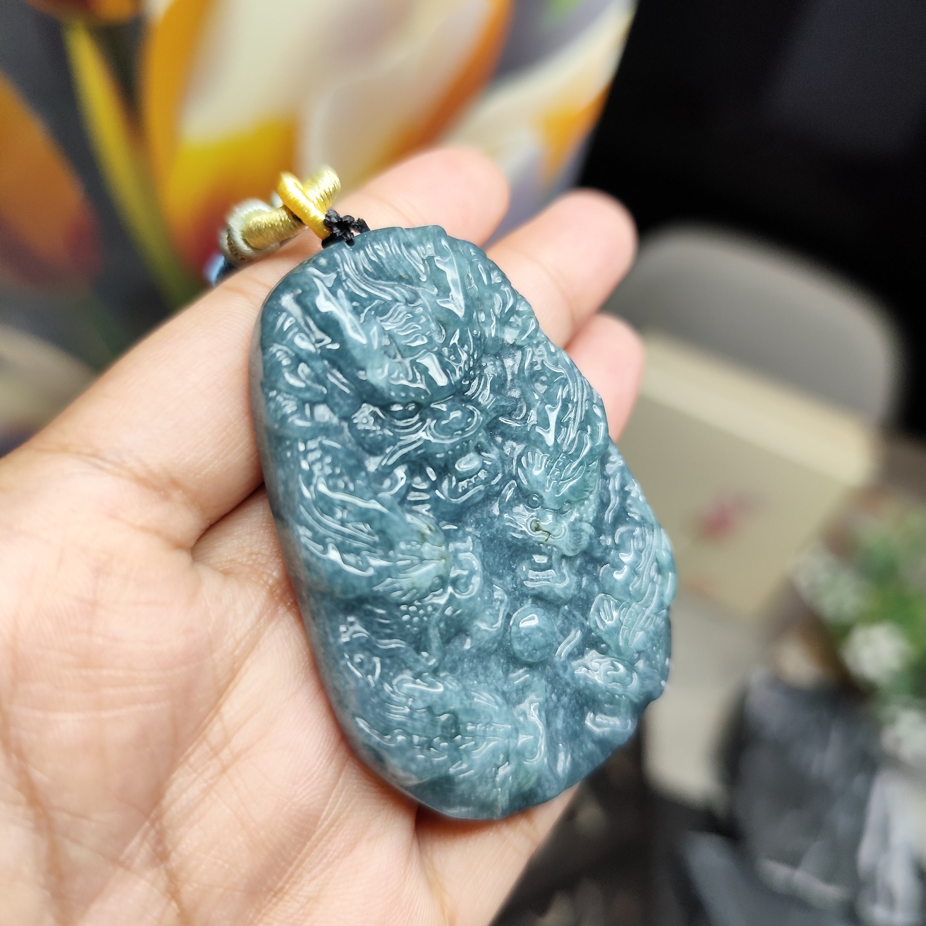 Double-Sided Jadeite Guardian Pendant – Certified Untreated  52.25 g