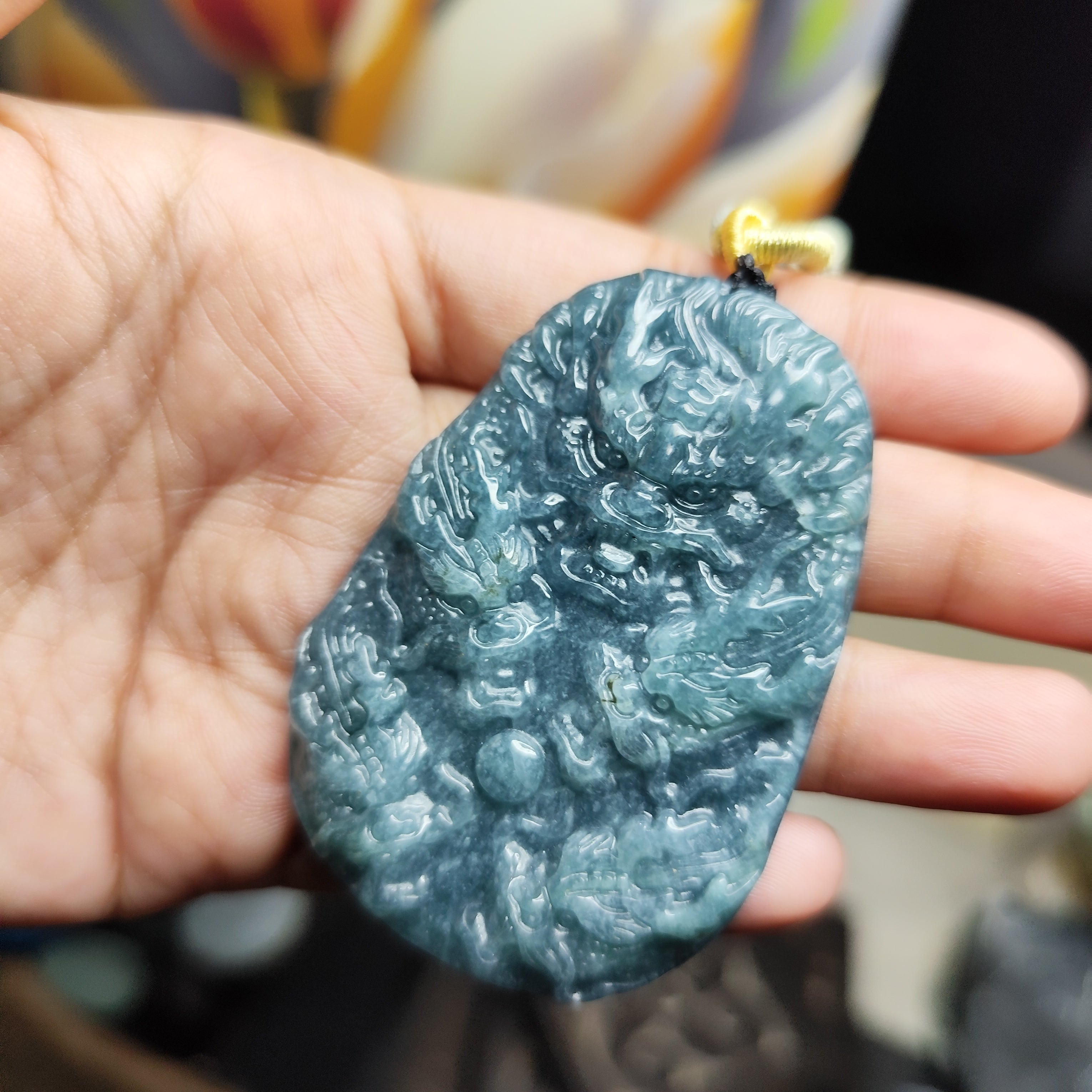 Double-Sided Jadeite Guardian Pendant – Certified Untreated  52.25 g